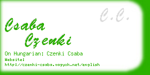 csaba czenki business card